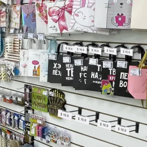 Metal Steel Slatwall Panel Hanging Display Pegboard Hooks with Price Tag Holder for Supermarket & Retail Store