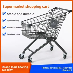 Metal shopping cart for supermarkets KTV carts European style herringbone warehouse and property management trolleys