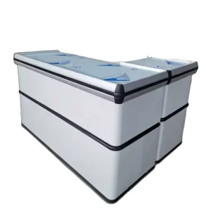 Metallic Cashier Desk for Convenience Store & Supermarket Checkout Counter with Quick Installation