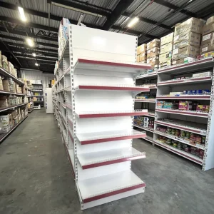 Metallic Light Duty Solid Shelf Supermarket Rack Gondola Shelving