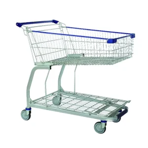 Metro Supermarket Style 145litres Shopping Trolley with Big Capacity Loading