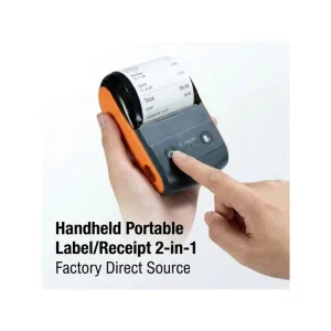 Mini 58mm Thermal Sticker Portable Label Printer With Rechargeable Battery for Food Truck Mobile Checkout