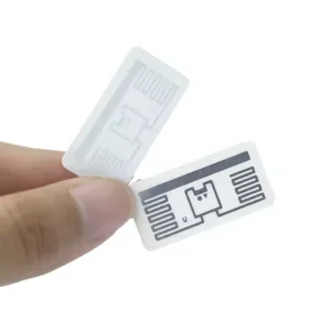 Mini Tag ISO PVC White Blank UHF RFID Label NFC Tag GPS Tracking Sticker Anti theft Clothing Label with Barcode