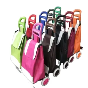 Miniature Reusable Shopping Cart Bags Trolley Shopping Folding Cart Plastic Daily Hand Trolley Smart Trunk 2 Wheels