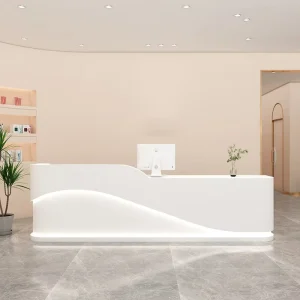 Minimalist Medical Aesthetics Oral Front Desk Beauty Salon Company Bar Desk Boutique Reception Checkout Counters