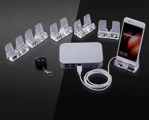 Mobile Phone 6 Circuit Anti theft Display Cell Phone Shop 6 Port Anti Theft Alarm Device