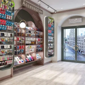 Mobile Phone Accessories Display Cabinet with Lights