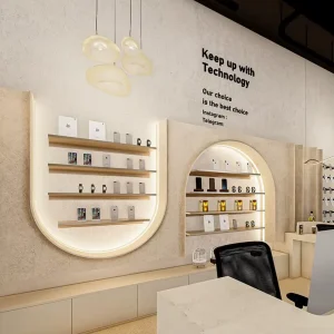 Mobile Phone Shop Display Stand, Digital Store Showcase, Electronic Gadget Rack, Tablet Display Cabinet, Retail Fixture, LED Lighting