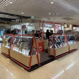 Mobile Shop Display Furniture Cabinet for Cellphone Retail Store with Wall Mounted Shelving Storage Units Custom Layout