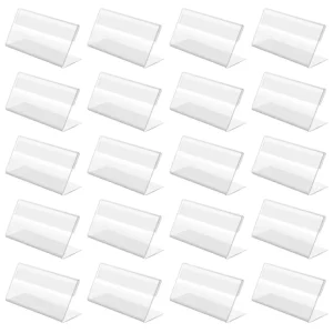 Modern Acrylic 2mm Eco Friendly Label Stand Sign Holder Price Card Tag Display for Bookshops High Visibility Rack