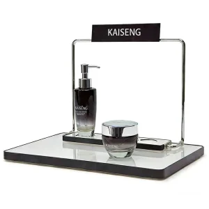 Modern Acrylic Cosmetic Counter Display Stand with LCD Screen