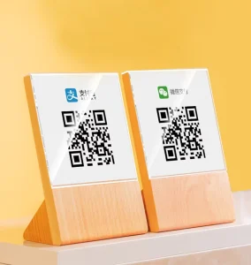 Modern Acrylic QR Code Stand Display Sign Holders for Price Payment Labels for Coffee Shops Restaurants Stores