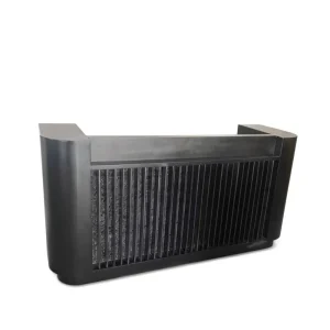 Modern Black Painted Wood Checkout Counter Reception Counter for Beauty Salons Clothing Stores Hotels Cashier Desk
