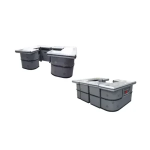 Modern Cash Register Small Shop Stainless Steel Countertops Checkout Counter for Supermarket