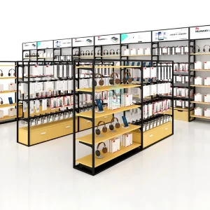 Modern Cell Phone Digital Store Display Cabinet Laptop Store Fixtures Mobile Accessories Counter Display