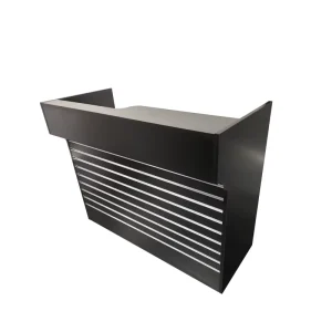 Modern Checkout Counter Display Rack with Aluminum Insert Black