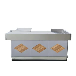 Modern Checkout Counters for Retail Store MDF Cash Register Stand with Locking Drawer and Furniture Durable and Stylish Design