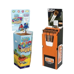 Modern Corrugated Cardboard Dump Bin Display Round Square Pop Up Retail Storage Bins for Coffee Beans for Supermarket Cafe Use