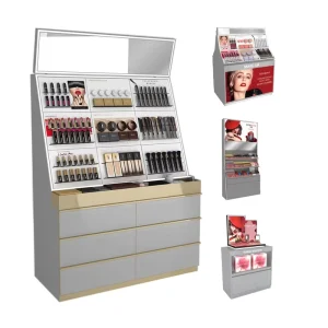 Modern Cosmetic Shop Display Fixture for Small Spaces Pre Assembled for Freestanding Store Fixtures at Factory Price