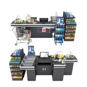 Modern Custom Display Stand Supermarket Cash Checkout Counter