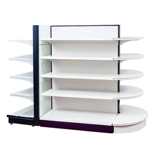 Modern Design Double Side Gondolas Supermarket Food Shelving Shelves Metal Shelf Design Heavy Duty Shelving