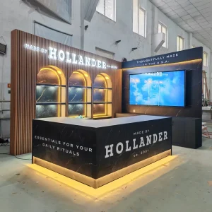 Modern Design Exhibition Booth Modular 10x10ft Luxury Expo Display Stand With Screens Booth on Coffee Festival