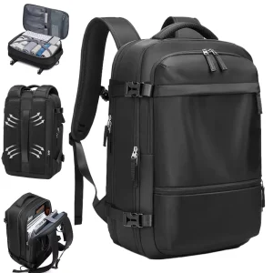 Modern Expandable Business Travel Laptop Backpack with Dry Wet Separation Hidden Pocket Working Office Daypack for Men Women