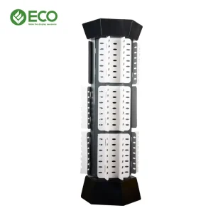 Modern Foldable Acrylic Rotating Four-Sides Sunglasses Display Stand Customized Floor Standing for Retail Store Promotion