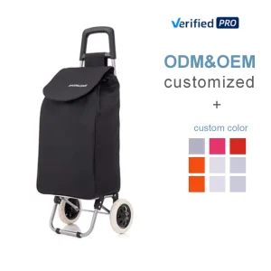 Modern Folding Portable Supermarket Shopping Trolley Cart with Two Wheels