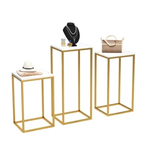 Modern Gold Iron Multi layer Floor standing Flower and Shoe Display Racks for Shops