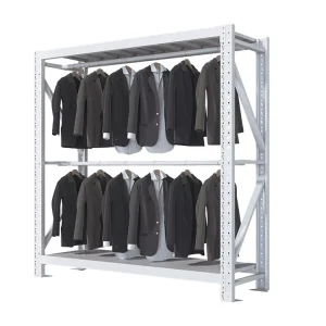 Modern Heavy Duty Customizable Steel Reinforced Concrete Clothing Garment Rack System for Shopping Racking