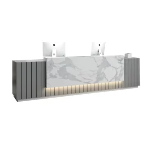 Modern High-end Reception Desk for Hotel Beauty Salon and Checkout Counters with Wood MDF and Powder Coating