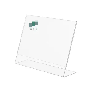 Modern L Shape A4 A5 A6 Clear Acrylic Eco Friendly Display Stand 2mm Thick Polished Surface Customizable Sizes Racks