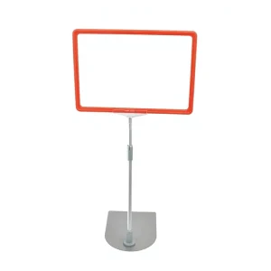 Modern Magnetic Acrylic Floor Sign Stand Display Holder with Plastic Frames in Choice Colors for POS Retail Office Use