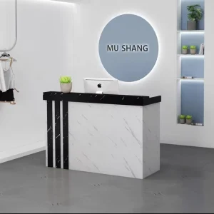 Modern Metal Beauty Salon Bar Reception Desk for Hairdressing Clothing Store Paint Cashier Clinic & Medical Use