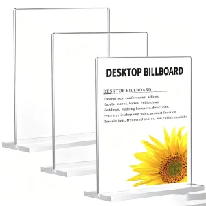 Modern Minimalist Acrylic Table Card Signage High Transparency Display Holder for Store Promotion and Product Information Card