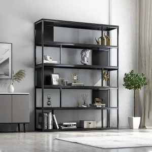 Modern Minimalist Iron Multi layer Open Floor standing Shelf Display Storage Rack for Living Room Office