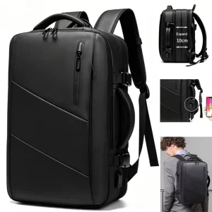 Modern Multi Functional Expandable Business Backpack Outdoor Dry Wet Pocket Luggage Straps Fit Unisex Travel Bag With USB Port