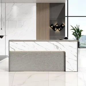 Modern Office Furniture 2.4m Front Desk Reception Desk Checkout Counter Table Oficina
