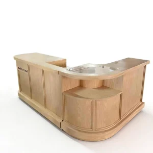 Modern Painted Wood Color Checkout Counter Reception Counter for Companies Beauty Salons Clothing Stores Hotels Cashier Desk