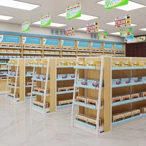 Modern Pharmacy Store Interior Design Drugstore Display Racks for Retail Shop Fixtures and Shop Decoration