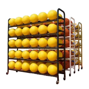 Modern Portable Basketball Display Stand with Adjustable Height Easy to Assemble Suitable for Schools and Kindergartens