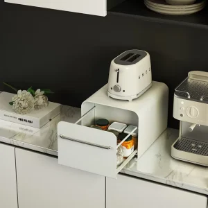 Modern Pull Out Metal Spice Rack for Convenient Home Kitchen Storage Box for Salt & Seasoning Supplies