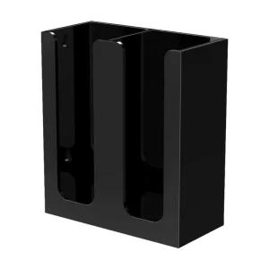 Modern Recyclable Acrylic Customized Countertop Paper Cup Holder Divided Grid Coffee Cup Display Rack Superimposed Design