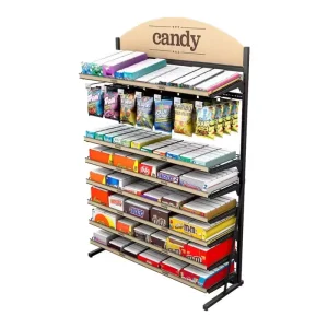Modern Retail Candy Store Interior Display Fixtures, Customized Chocolate Shop Display Showcase, Candy Store Shelf