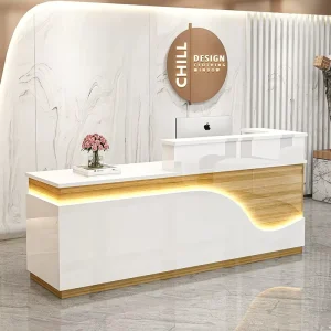 Modern Simple Company Checkout Counter for Front Desk Beauty Salon Clothing Shop Restaurant and Bar Counter Cash Register Corner
