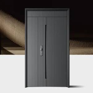 Modern Smart Security Door Biometric Recognition Anti theft Gate Silent Insulated Main Door for Luxury Residence
