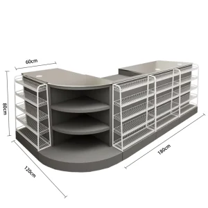 Modern Stainless Steel Cash Register Counter for Small Shops and Supermarkets Cashier Checkout Use