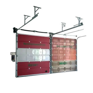 Modern Stainless Steel Sectional Door for Villa Garage with Finished Surface and Multiple Window Styles