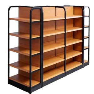 Modern Steel Metal Heavy Duty Eco Friendly Double-sided Supermarket Gondola Shelving Rack for Grocery Stores and Shops